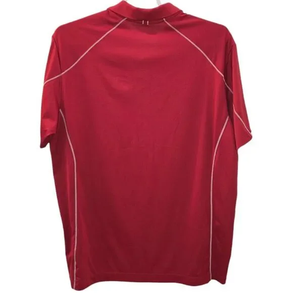 Nike‎ Mens Extra Large Red White Golf Dri-Fit Polo Shirt Performance Sport - Picture 2 of 5